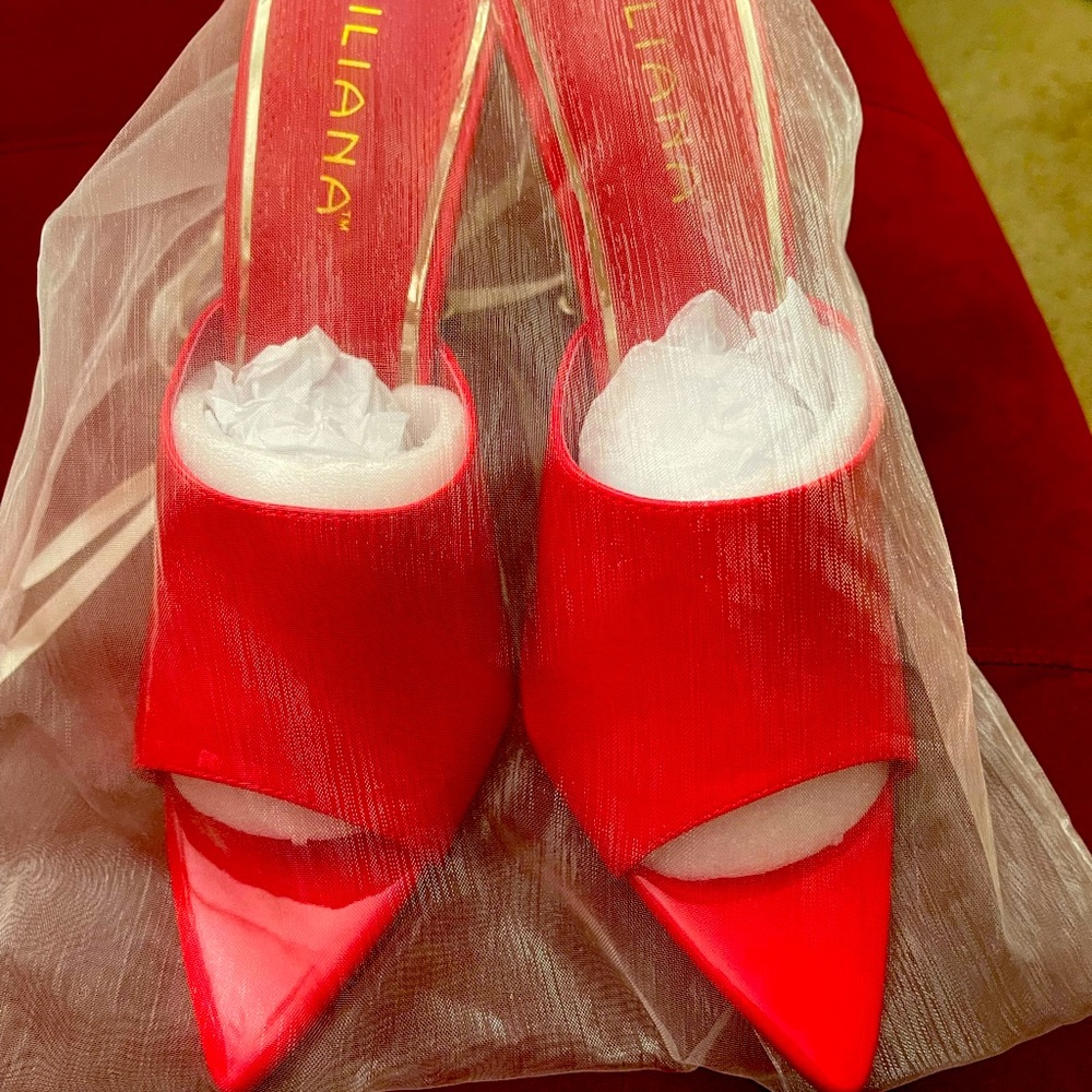 Soirée Party High Heel Mules - Red - 10 / Red